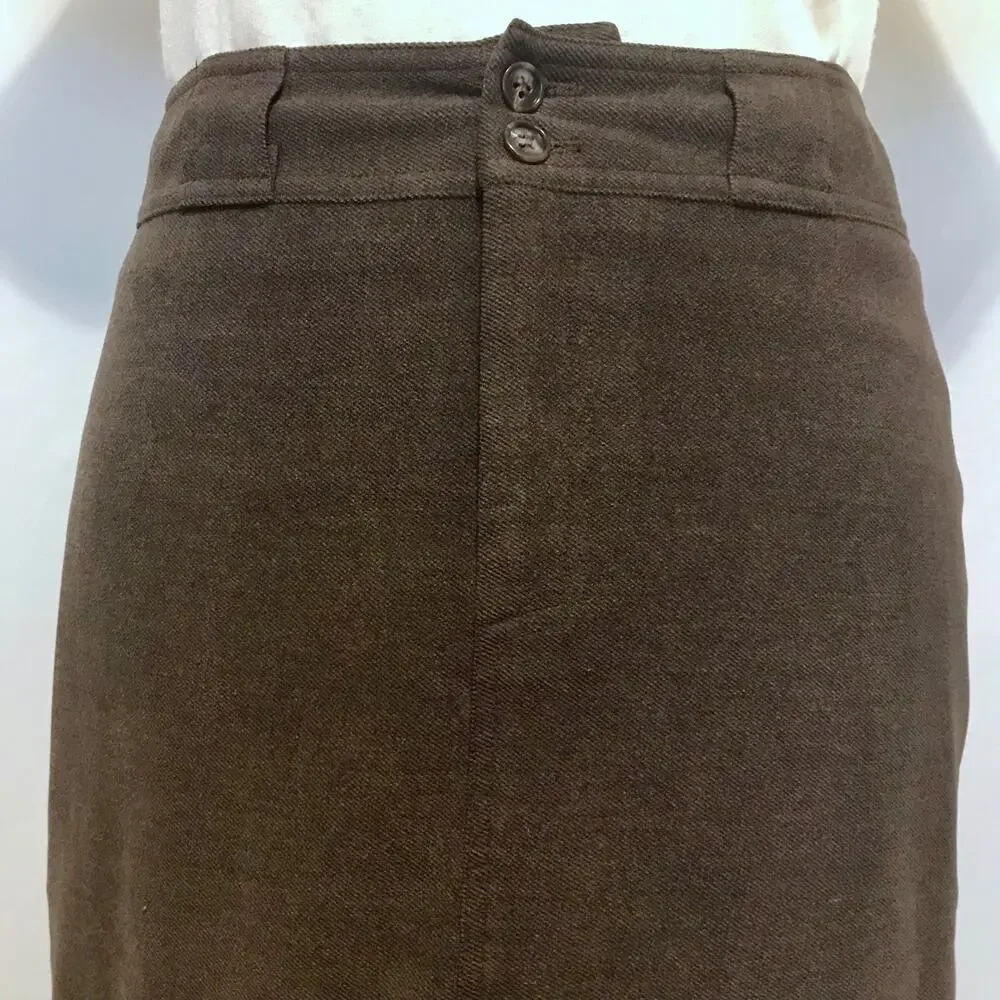 Austin Reed Vintage Brown Knee Length Skirt Women 10 - Picture 3 of 16